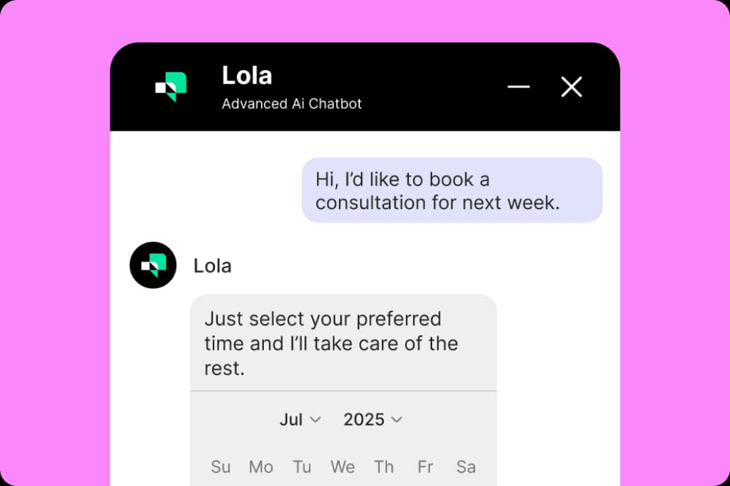 Appointment booking conversational Ai